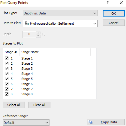 Plot Query Points dialog